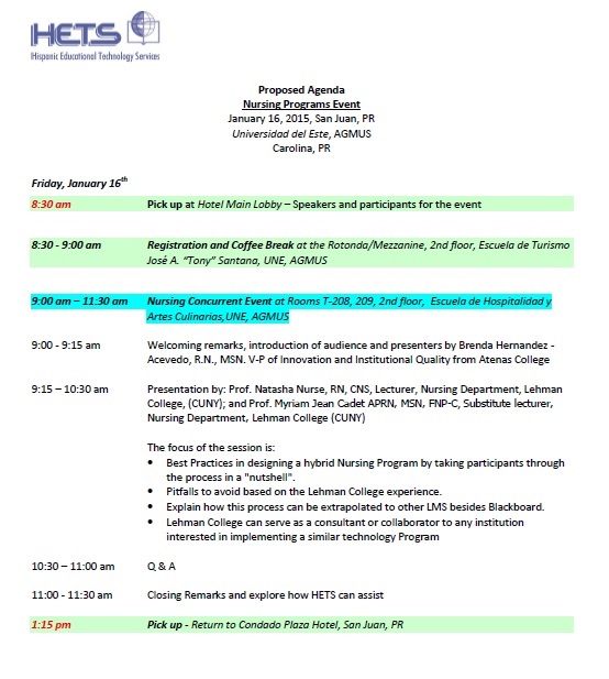 Agenda Nursing event-jan15-2014